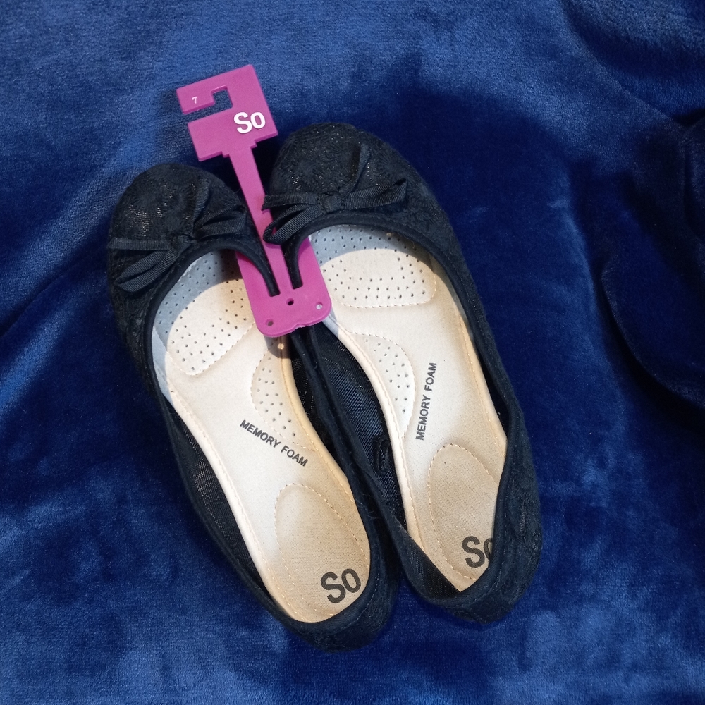 SO ballerina lace flats